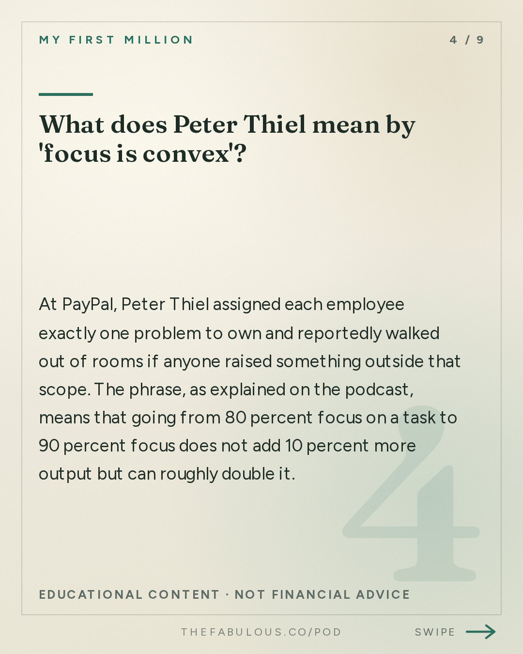 What does Peter Thiel mean by 'focus is convex'? — My First Million: 7 things MrBeast, Bezos & Thiel do that you don’t