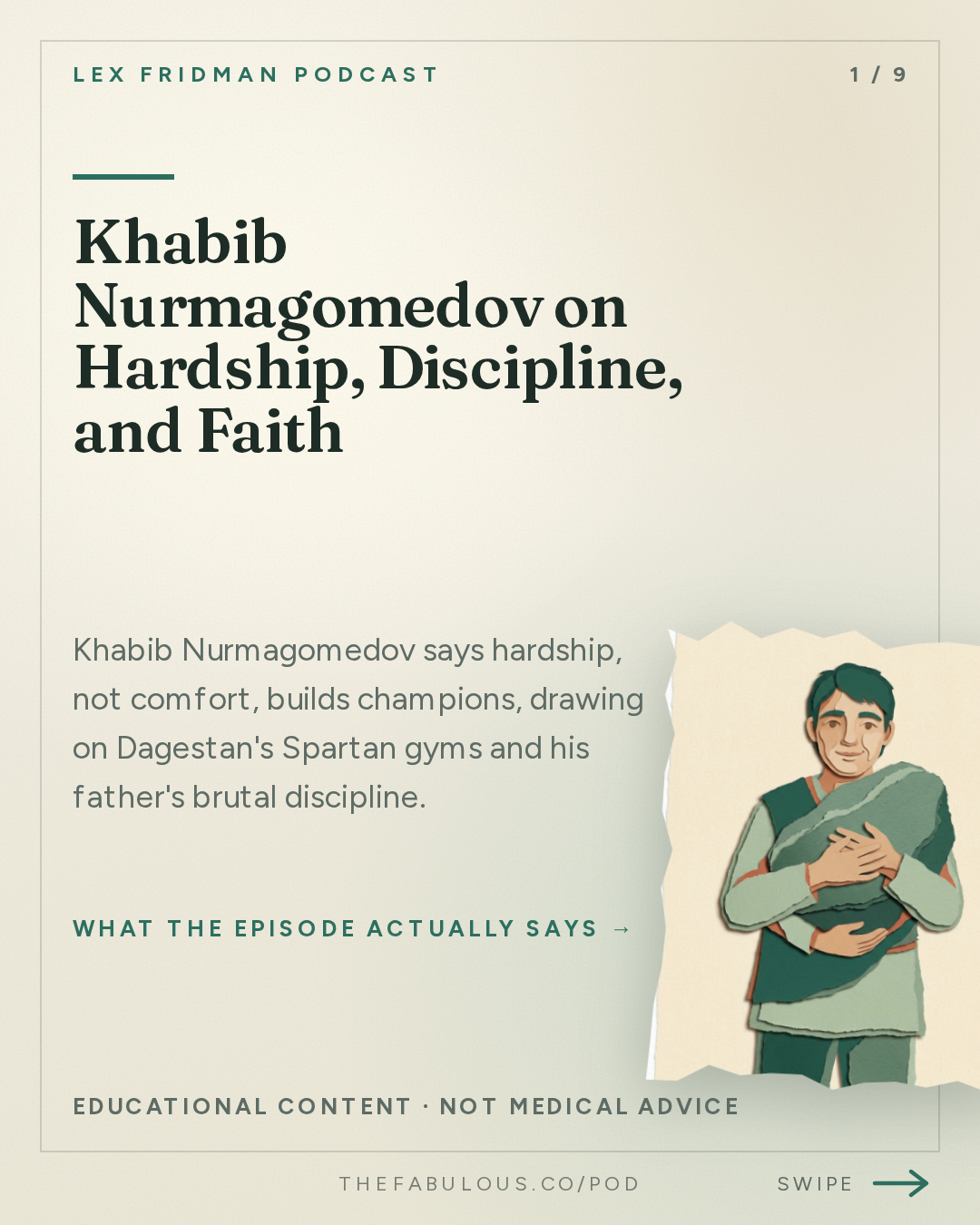 Khabib Nurmagomedov on Hardship, Discipline, and Faith — Lex Fridman Podcast: #500 – Khabib Nurmagomedov: Dagestan, MMA, UFC, Islam, Conor, Fedor & Football