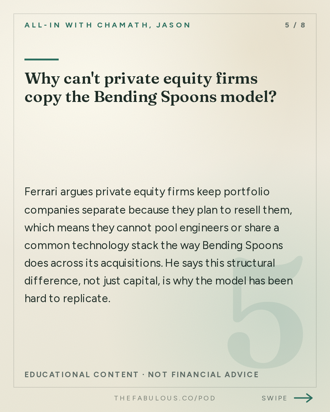 Why can't private equity firms copy the Bending Spoons model? — All-In with Chamath, Jason, Sacks & Friedberg: Luca Ferrari, Bending Spoons CEO: The $40K Origin Story, Buying Product-Market Fit & Why Private Equity Can't Compete
