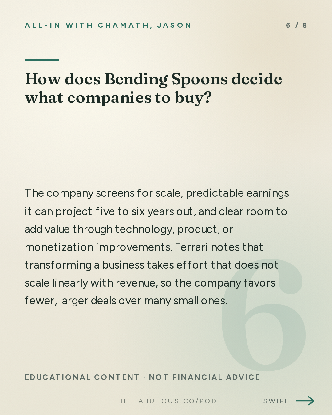 How does Bending Spoons decide what companies to buy? — All-In with Chamath, Jason, Sacks & Friedberg: Luca Ferrari, Bending Spoons CEO: The $40K Origin Story, Buying Product-Market Fit & Why Private Equity Can't Compete