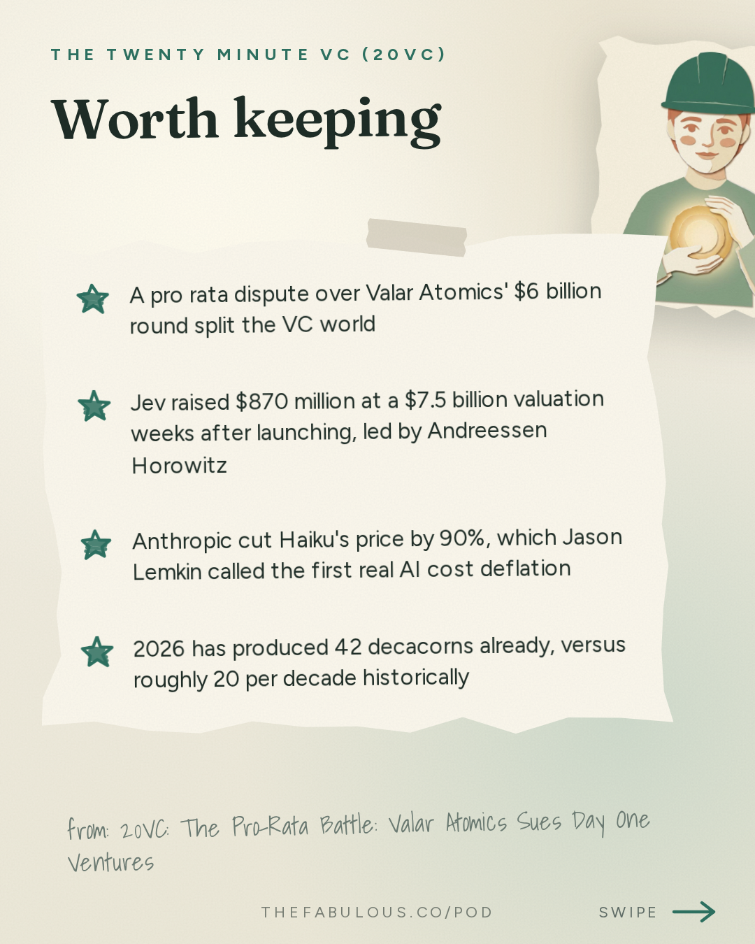 Worth keeping — The Twenty Minute VC (20VC): Venture Capital | Startup Funding | The Pitch: 20VC: The Pro-Rata Battle: Valar Atomics Sues Day One Ventures | Meta Returns to the AI Frontier With Muse Wonder | NVIDIA Eyes $30B Reflection Deal & Jev Raises $870M at a $7.5B Valuation