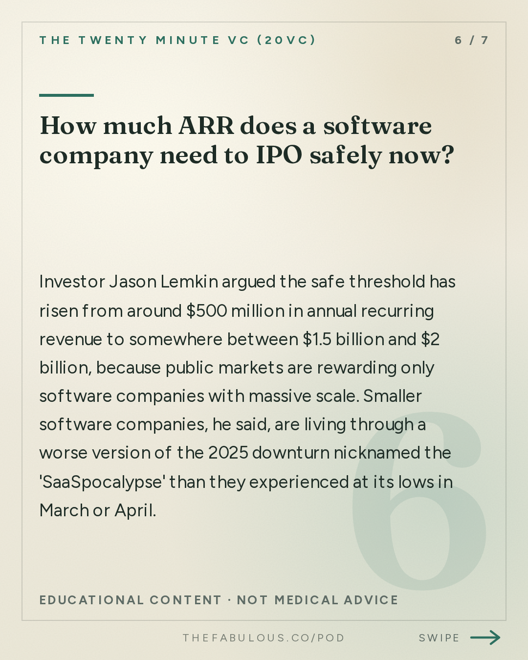 How much ARR does a software company need to IPO safely now? — The Twenty Minute VC (20VC): Venture Capital | Startup Funding | The Pitch: 20VC: The Pro-Rata Battle: Valar Atomics Sues Day One Ventures | Meta Returns to the AI Frontier With Muse Wonder | NVIDIA Eyes $30B Reflection Deal & Jev Raises $870M at a $7.5B Valuation