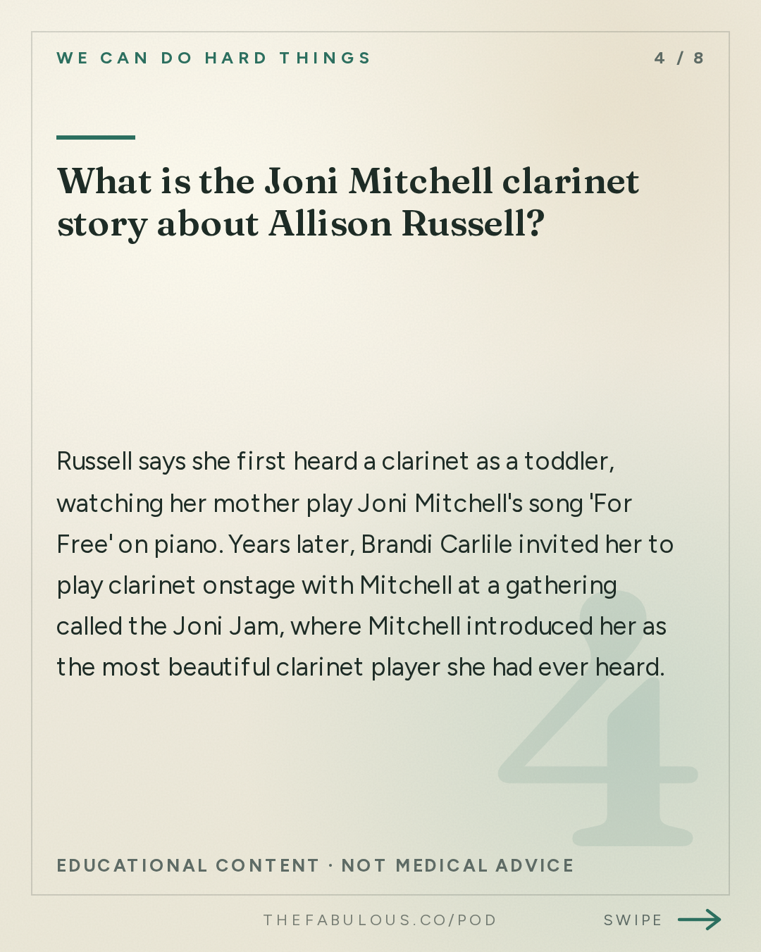 What is the Joni Mitchell clarinet story about Allison Russell? — We Can Do Hard Things: (BEST OF) How to Heal with Allison Russell