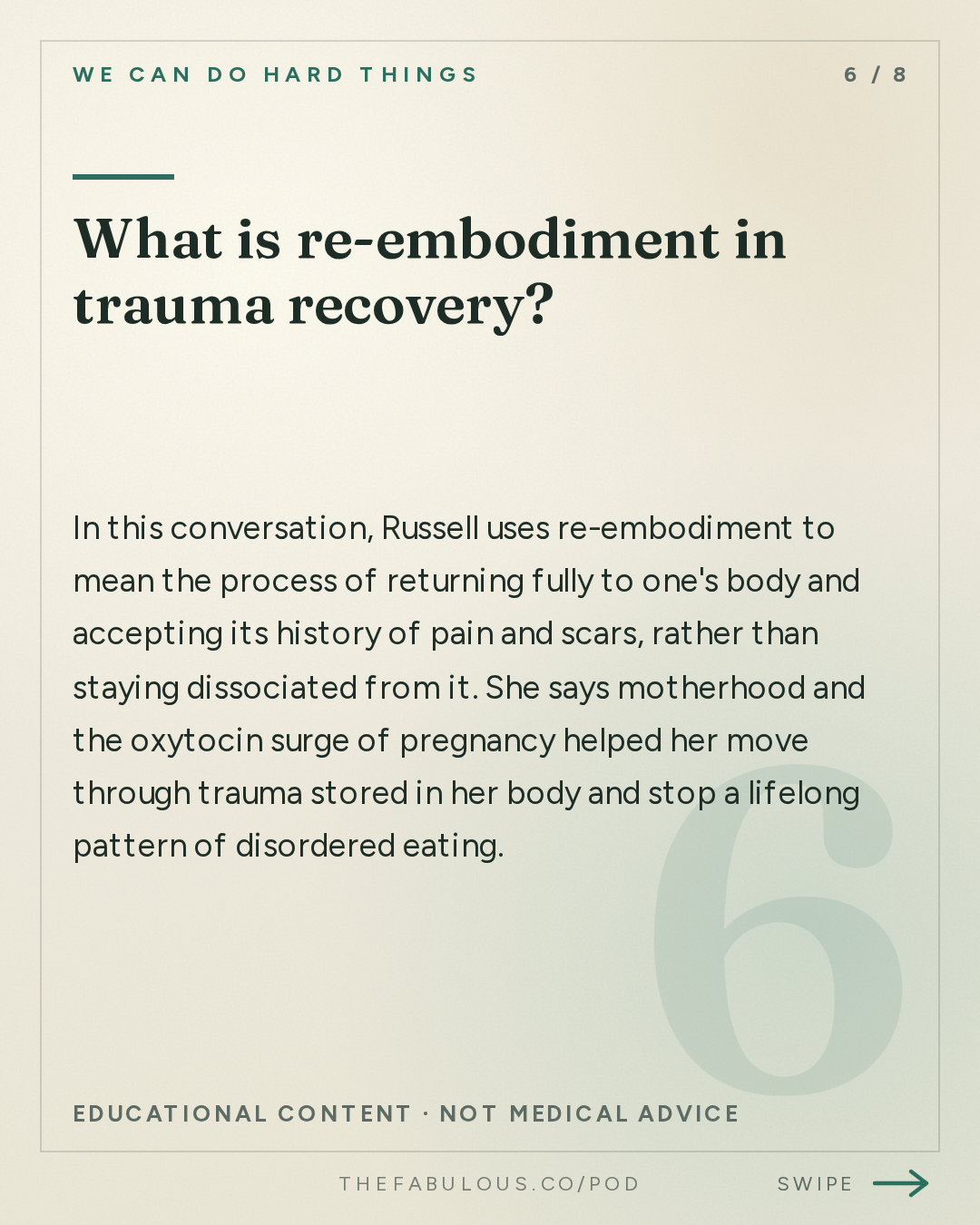 What is re-embodiment in trauma recovery? — We Can Do Hard Things: (BEST OF) How to Heal with Allison Russell