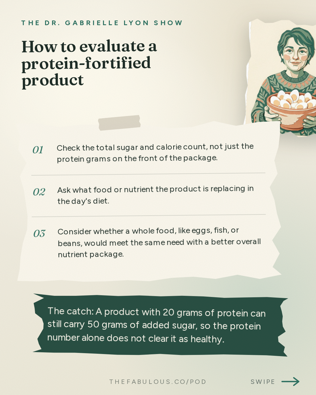 How to evaluate a protein-fortified product — The Dr. Gabrielle Lyon Show: How Much Protein Do You Need? Top Scientists Still Disagree