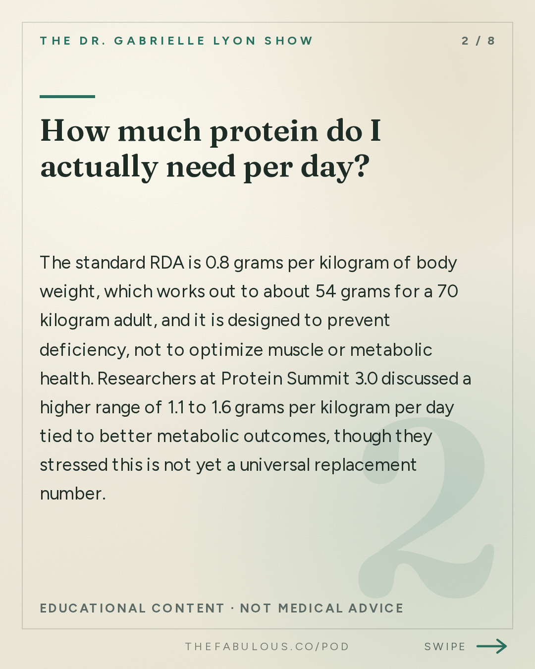 How much protein do I actually need per day? — The Dr. Gabrielle Lyon Show: How Much Protein Do You Need? Top Scientists Still Disagree