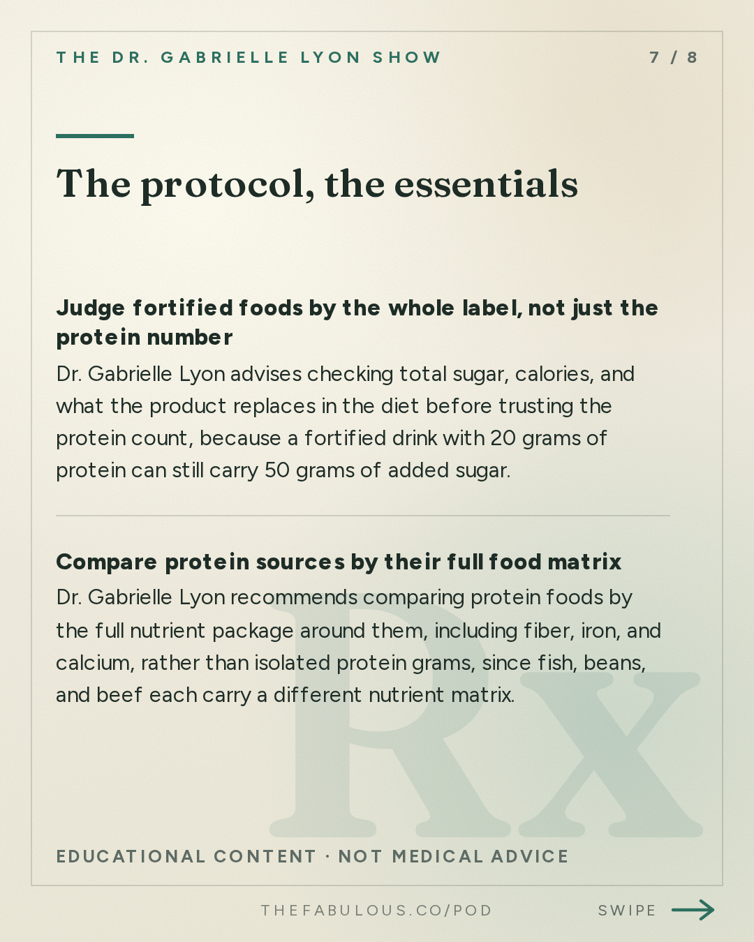 The protocol, the essentials — The Dr. Gabrielle Lyon Show: How Much Protein Do You Need? Top Scientists Still Disagree