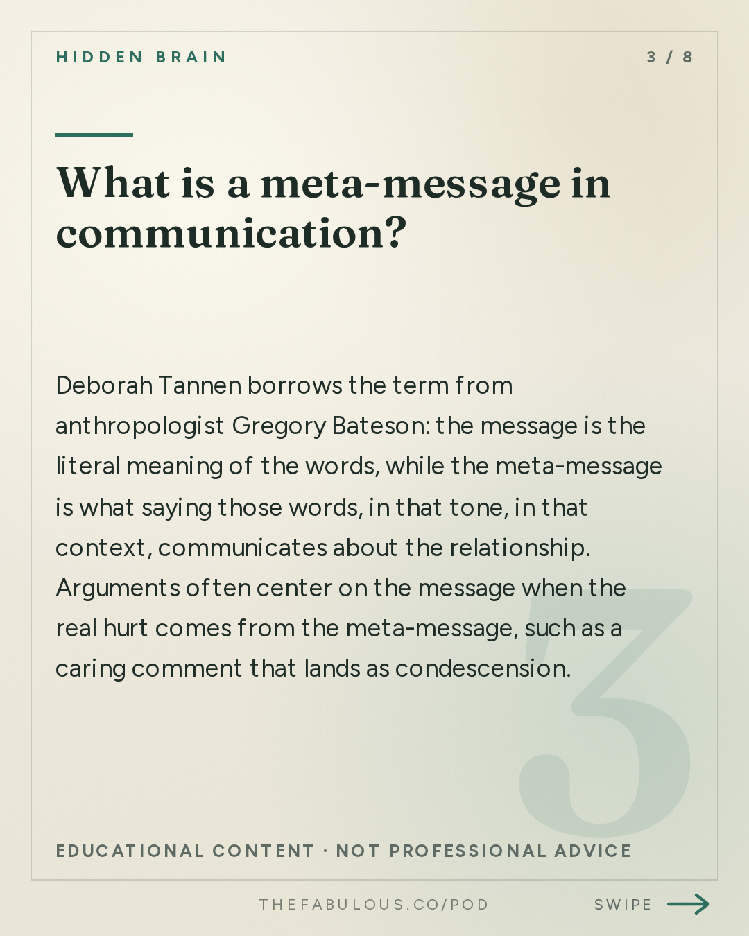 What is a meta-message in communication? — Hidden Brain: Why Conversations Go Wrong