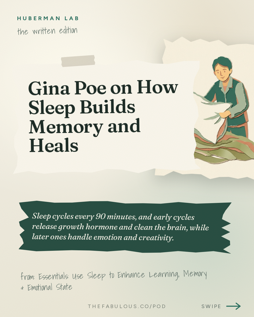 Gina Poe on How Sleep Builds Memory and Heals — Huberman Lab: Essentials: Use Sleep to Enhance Learning, Memory & Emotional State | Dr. Gina Poe