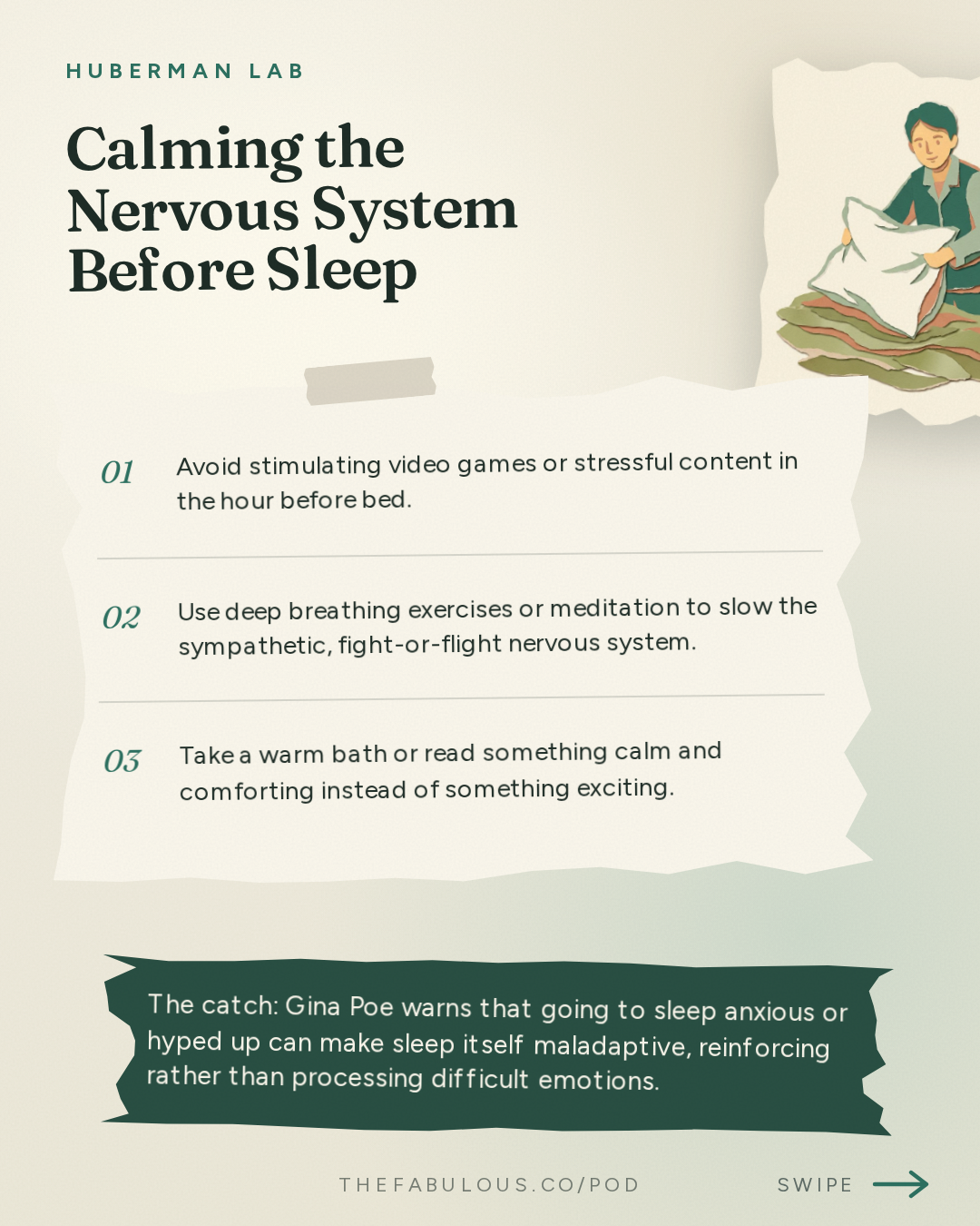 Calming the Nervous System Before Sleep — Huberman Lab: Essentials: Use Sleep to Enhance Learning, Memory & Emotional State | Dr. Gina Poe