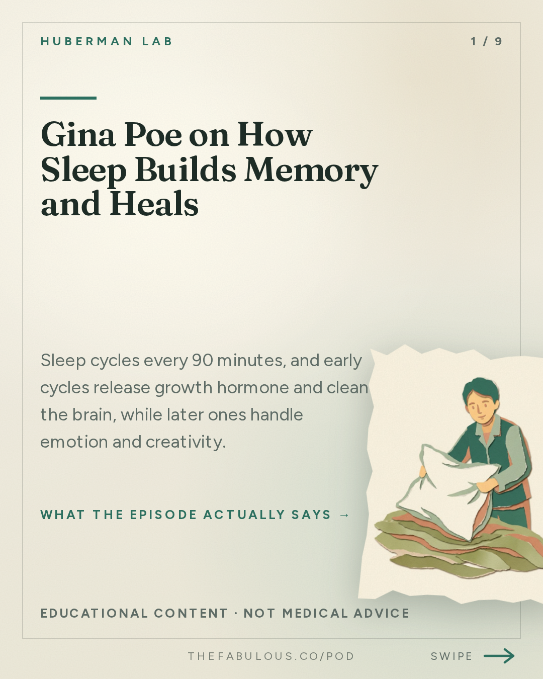 Gina Poe on How Sleep Builds Memory and Heals — Huberman Lab: Essentials: Use Sleep to Enhance Learning, Memory & Emotional State | Dr. Gina Poe