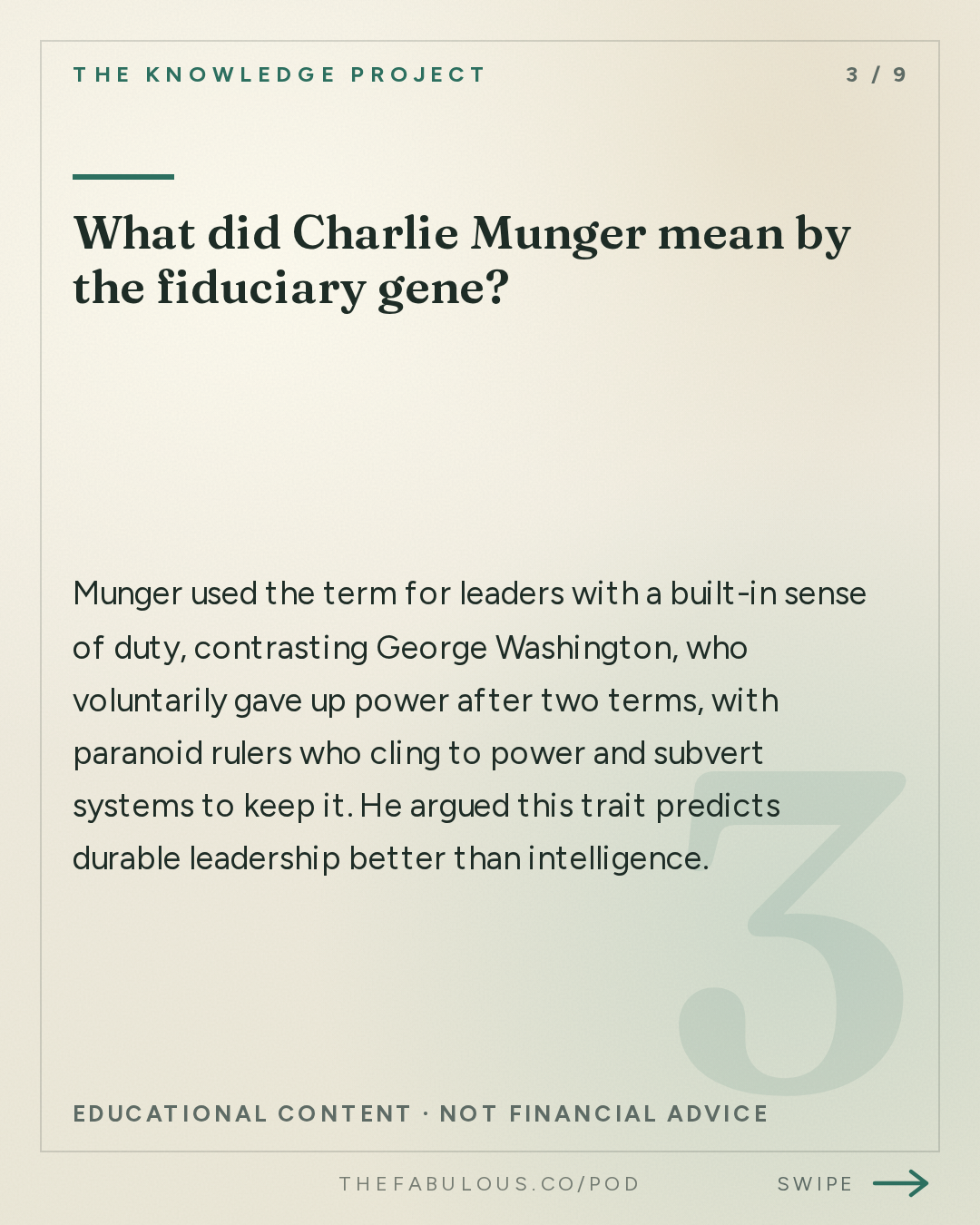 What did Charlie Munger mean by the fiduciary gene? — The Knowledge Project: Charlie Munger's Interview with Todd Combs