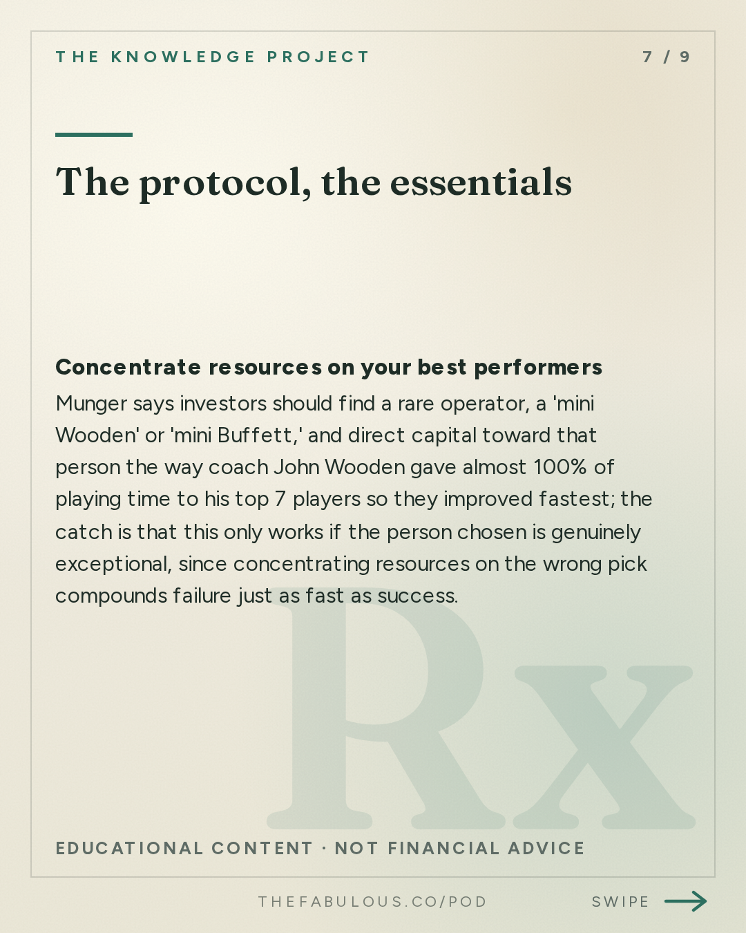 The protocol, the essentials — The Knowledge Project: Charlie Munger's Interview with Todd Combs