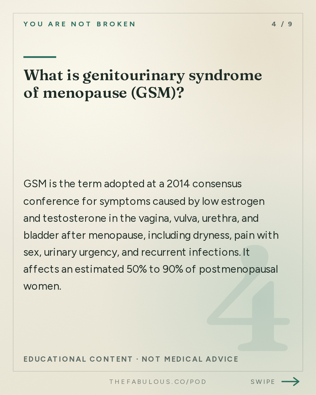 What is genitourinary syndrome of menopause (GSM)? — You Are Not Broken: 389. Vaginal Estrogen and DHEA: What Works, Who It Helps, and Why the Myths Need to Die