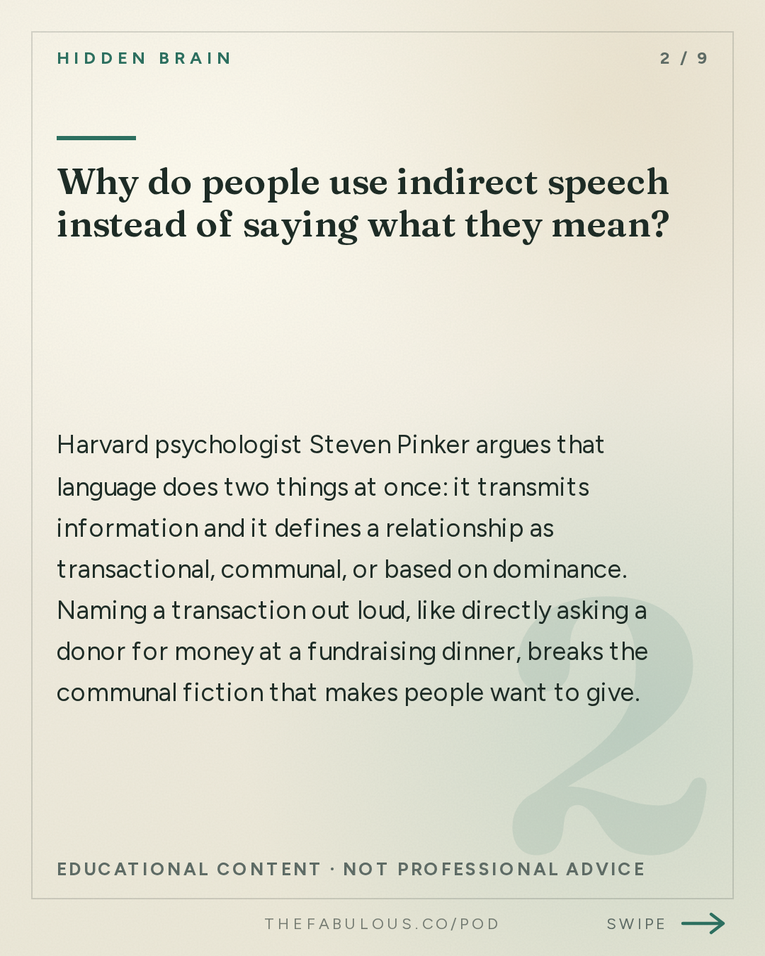 Why do people use indirect speech instead of saying what they mean? — Hidden Brain: The Things We Don't Say