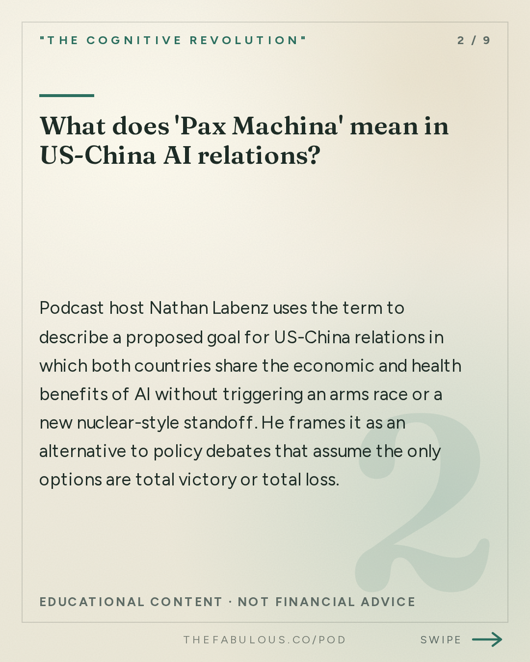 What does 'Pax Machina' mean in US-China AI relations? — "The Cognitive Revolution" : Nathan Goes to China #3: US-China Relations, the Art of the AI Deal & the Road to Pax Robotica