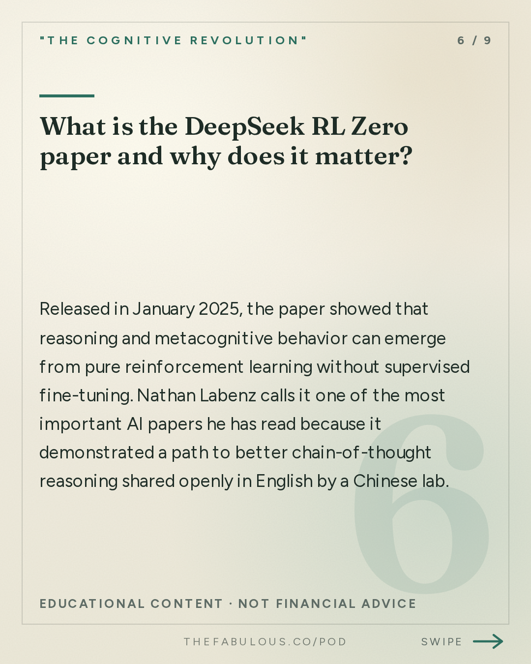 What is the DeepSeek RL Zero paper and why does it matter? — "The Cognitive Revolution" : Nathan Goes to China #3: US-China Relations, the Art of the AI Deal & the Road to Pax Robotica