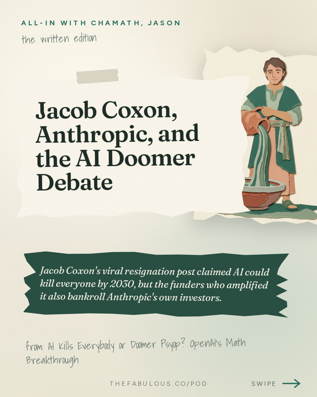 Jacob Coxon, Anthropic, and the AI Doomer Debate — All-In with Chamath, Jason, Sacks & Friedberg: AI Kills Everybody or Doomer Psyop? OpenAI's Math Breakthrough, Nike's $200B Collapse