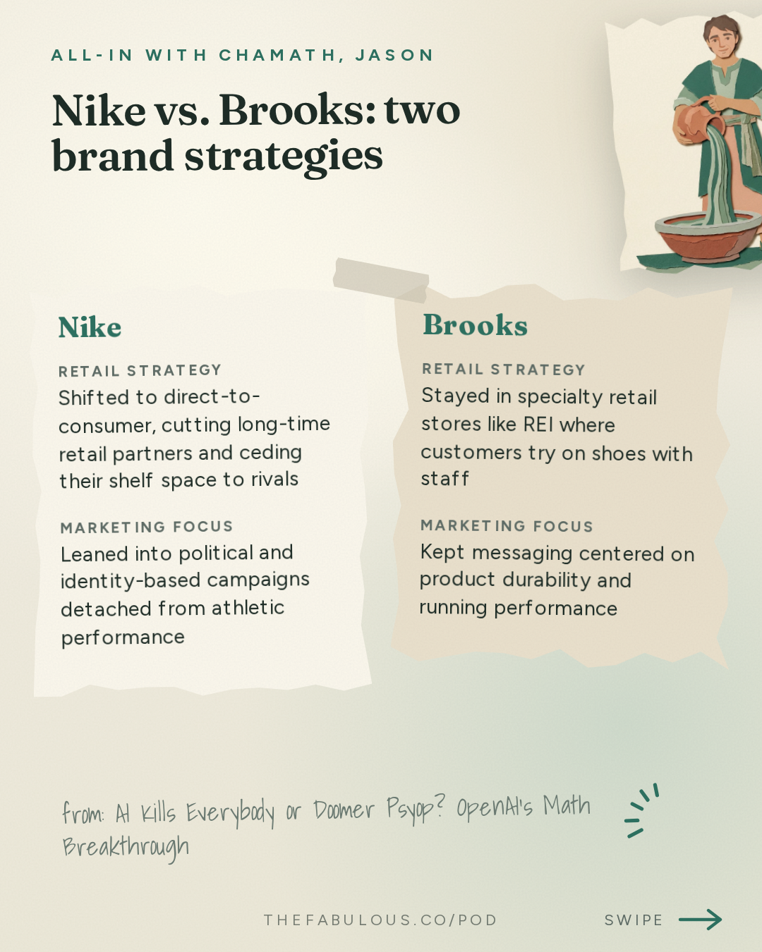 Nike vs. Brooks: two brand strategies — All-In with Chamath, Jason, Sacks & Friedberg: AI Kills Everybody or Doomer Psyop? OpenAI's Math Breakthrough, Nike's $200B Collapse