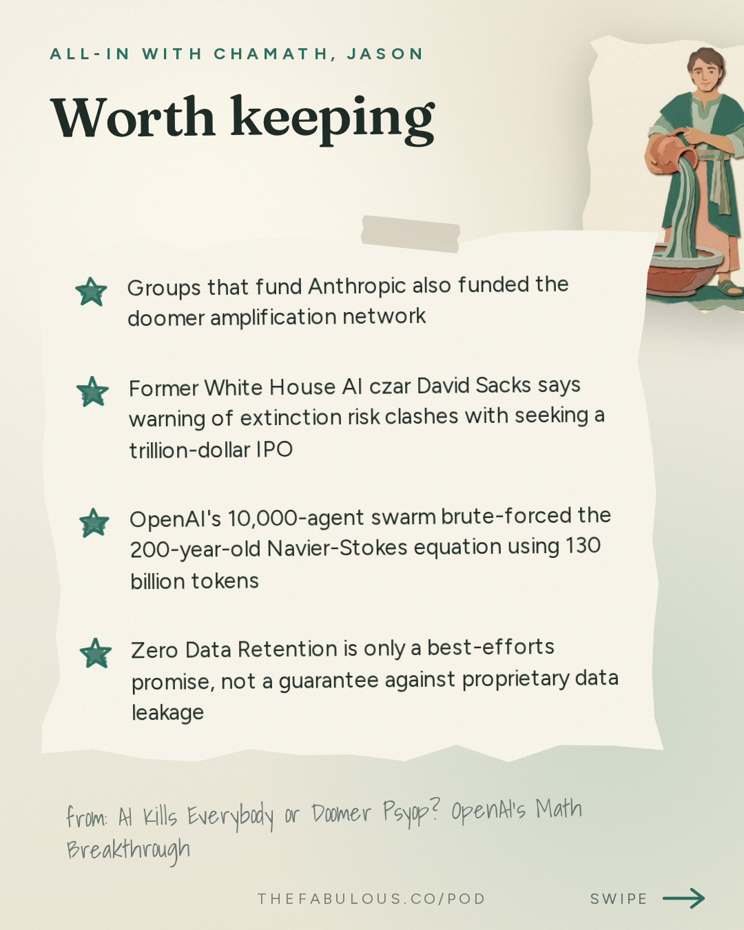 Worth keeping — All-In with Chamath, Jason, Sacks & Friedberg: AI Kills Everybody or Doomer Psyop? OpenAI's Math Breakthrough, Nike's $200B Collapse