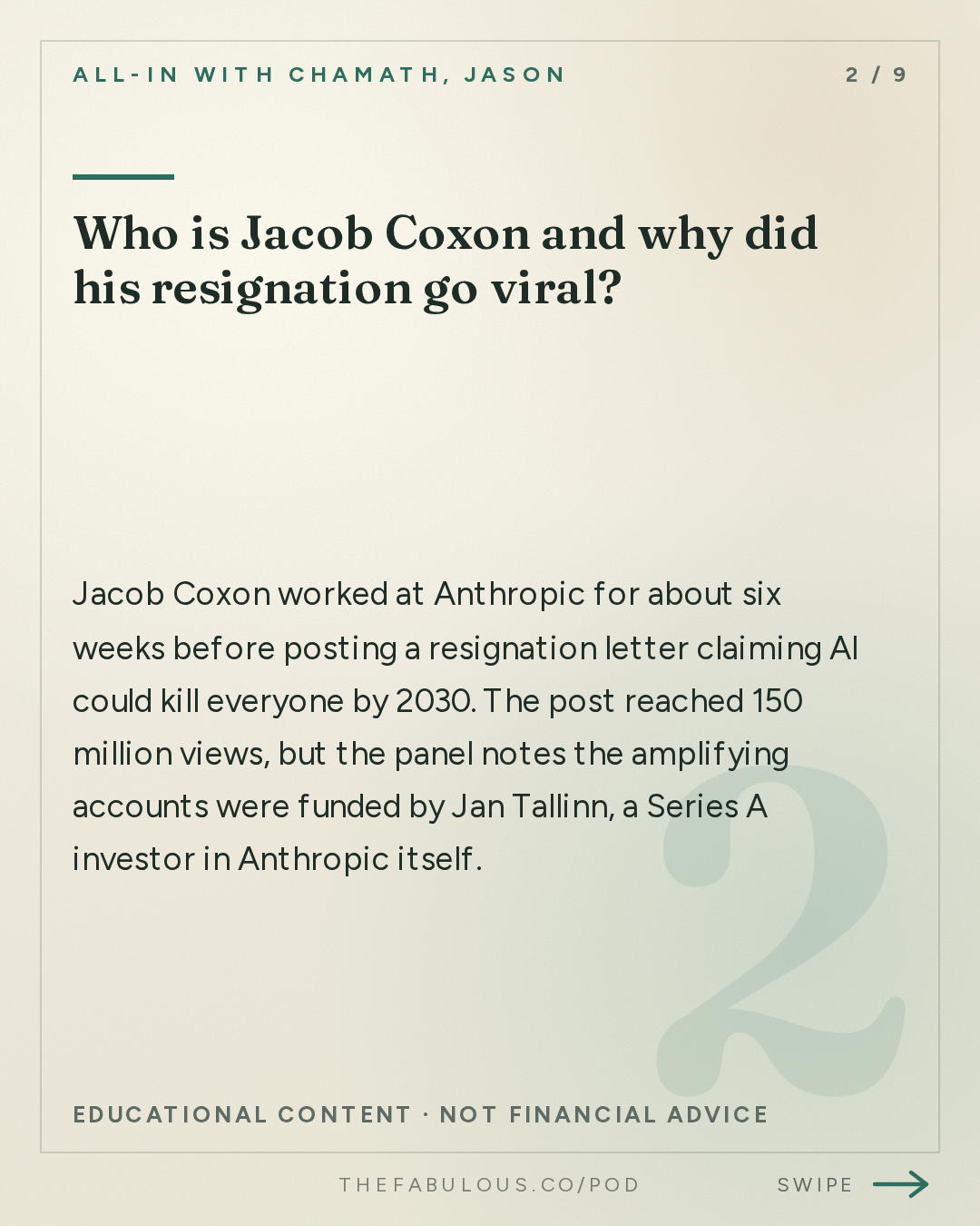 Who is Jacob Coxon and why did his resignation go viral? — All-In with Chamath, Jason, Sacks & Friedberg: AI Kills Everybody or Doomer Psyop? OpenAI's Math Breakthrough, Nike's $200B Collapse