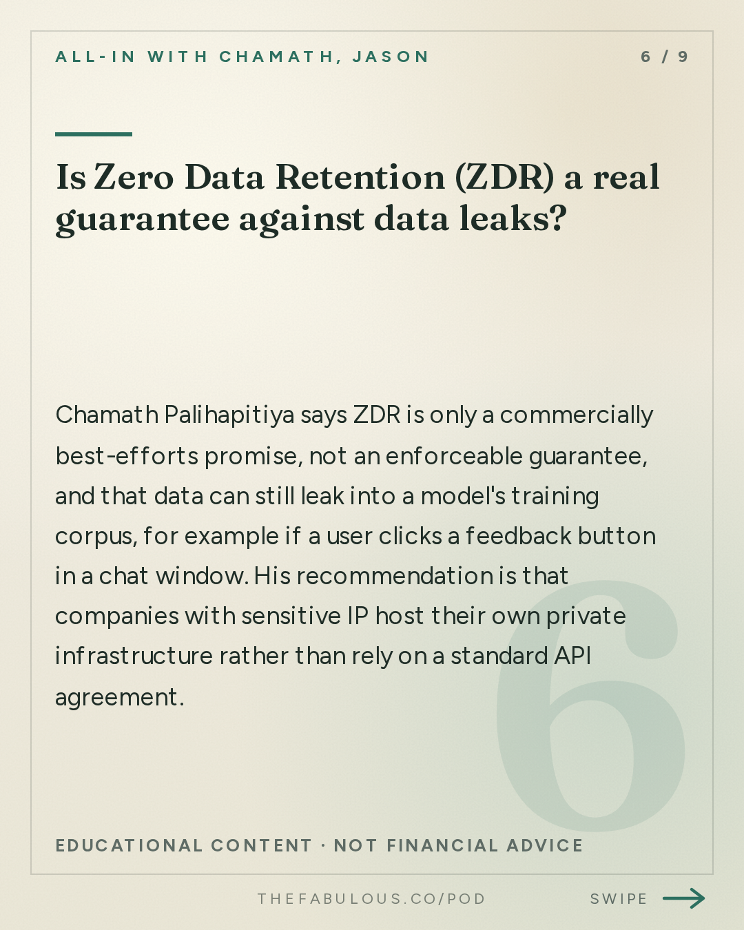 Is Zero Data Retention (ZDR) a real guarantee against data leaks? — All-In with Chamath, Jason, Sacks & Friedberg: AI Kills Everybody or Doomer Psyop? OpenAI's Math Breakthrough, Nike's $200B Collapse