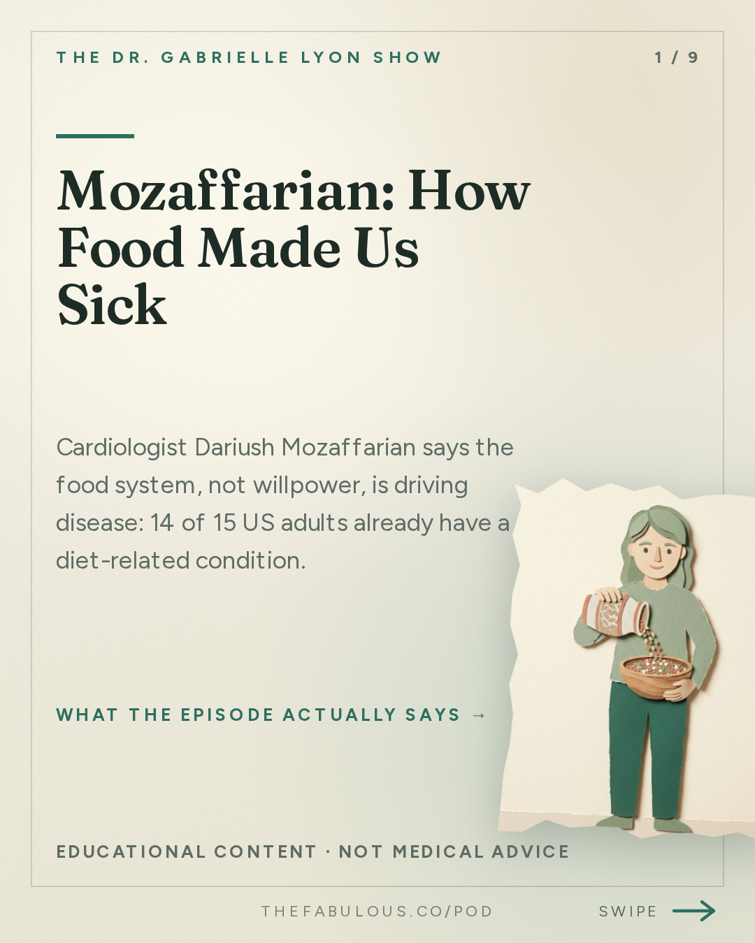 Mozaffarian: How Food Made Us Sick — The Dr. Gabrielle Lyon Show: Dr. Dariush Mozaffarian: How the Food System Got Us Sick. Can We Fix It?