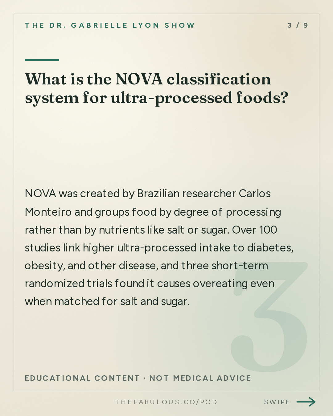 What is the NOVA classification system for ultra-processed foods? — The Dr. Gabrielle Lyon Show: Dr. Dariush Mozaffarian: How the Food System Got Us Sick. Can We Fix It?