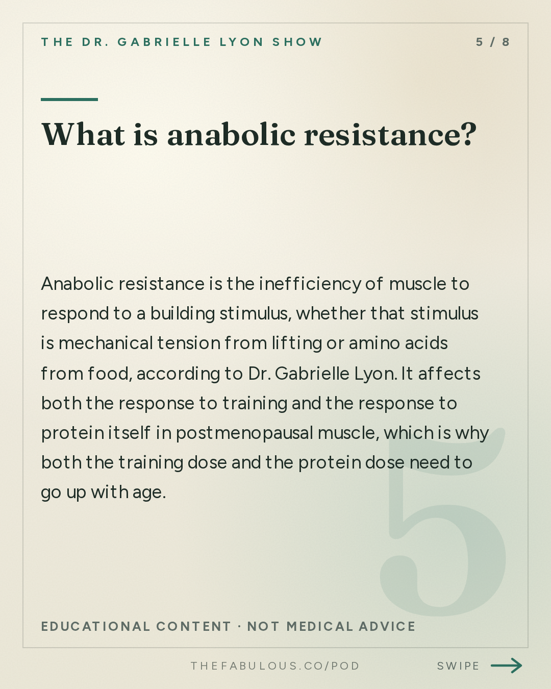What is anabolic resistance? — The Dr. Gabrielle Lyon Show: Is It Too Late to Build Muscle in Menopause? No. Here's What the Studies Show