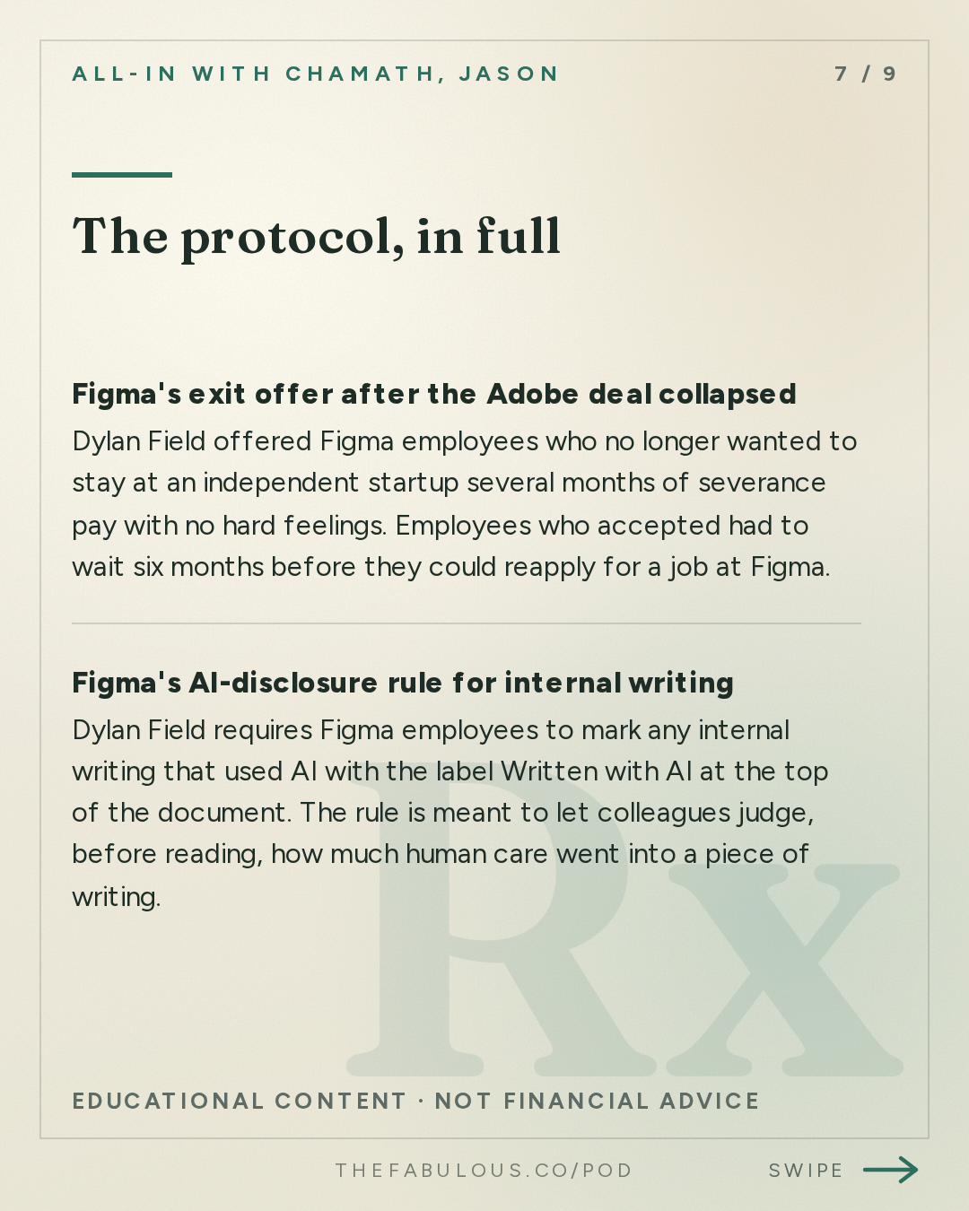 The protocol, in full — All-In with Chamath, Jason, Sacks & Friedberg: Dylan Field: Is AI Replacing Designers?, Design is the New Code & Democratizing Creativity