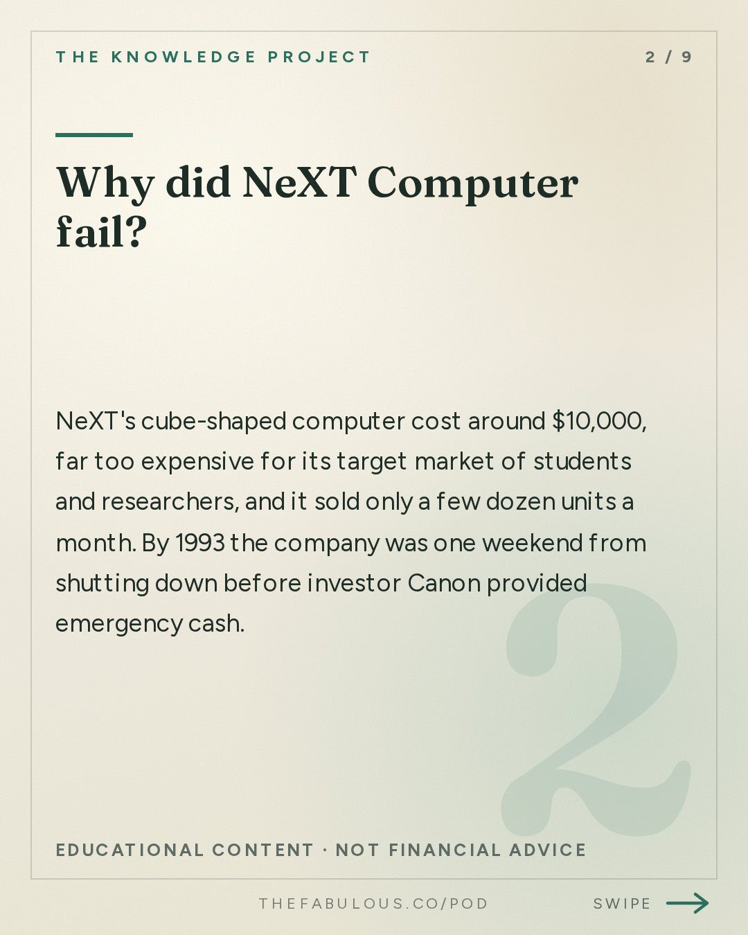Why did NeXT Computer fail? — The Knowledge Project: Steve Jobs in Exile