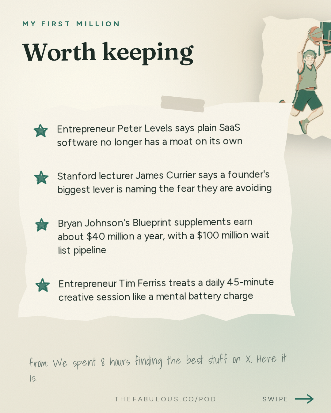 Worth keeping — My First Million: We spent 8 hours finding the best stuff on X. Here it is.