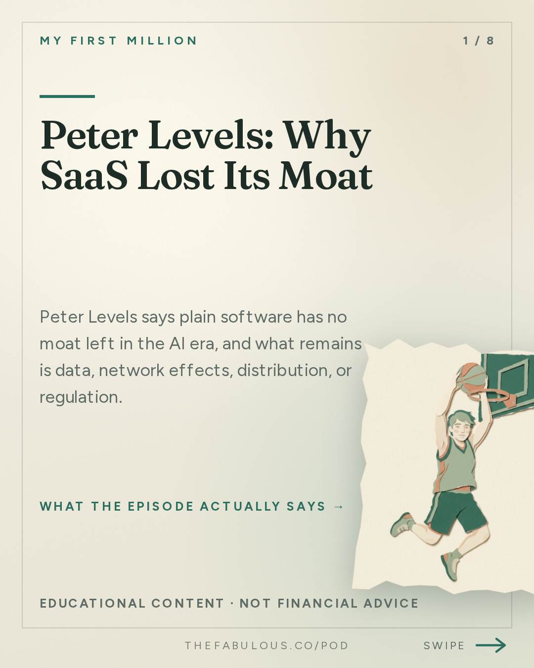 Peter Levels: Why SaaS Lost Its Moat — My First Million: We spent 8 hours finding the best stuff on X. Here it is.
