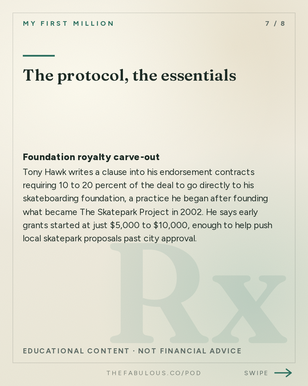 The protocol, the essentials — My First Million: Decoding Tony Hawk’s mindset in 72 minutes
