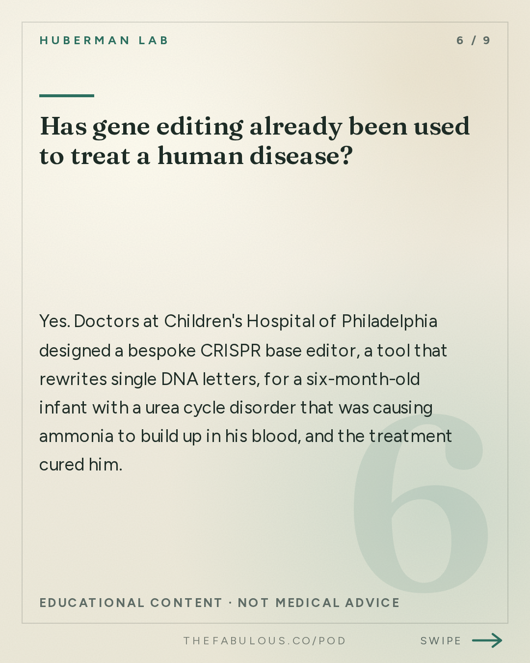 Has gene editing already been used to treat a human disease? — Huberman Lab: Bringing Extinct Species Back to Life | Dr. Beth Shapiro