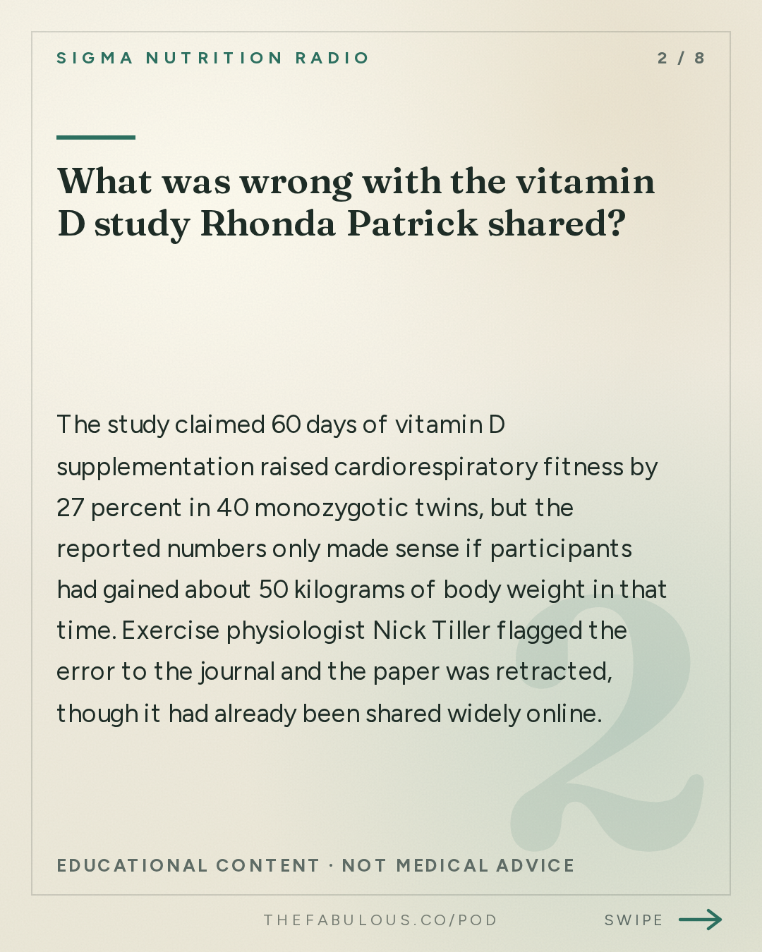 What was wrong with the vitamin D study Rhonda Patrick shared? — Sigma Nutrition Radio: #618: How Wellness & Optimisation Culture Can Commodify Science – Nick Tiller, PhD