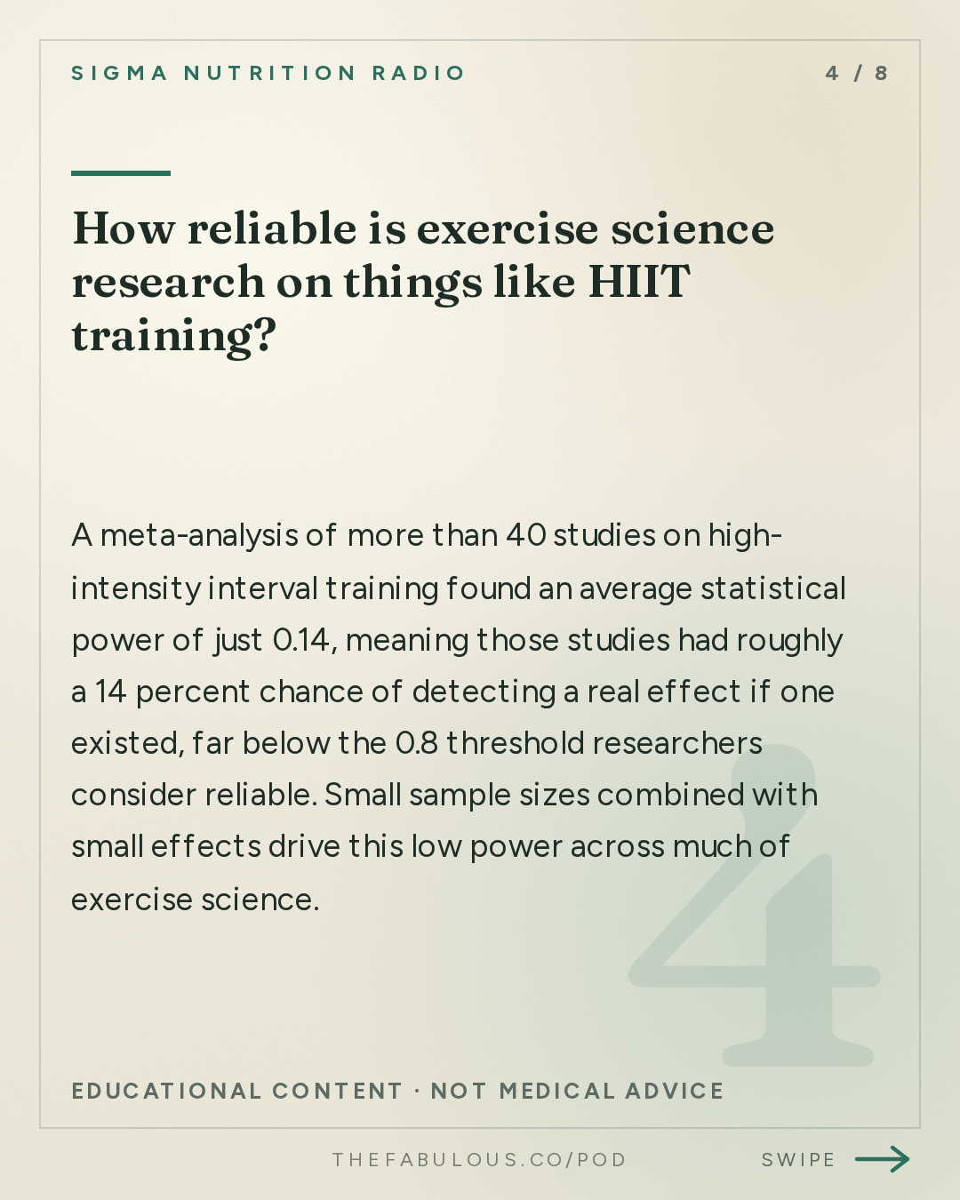How reliable is exercise science research on things like HIIT training? — Sigma Nutrition Radio: #618: How Wellness & Optimisation Culture Can Commodify Science – Nick Tiller, PhD