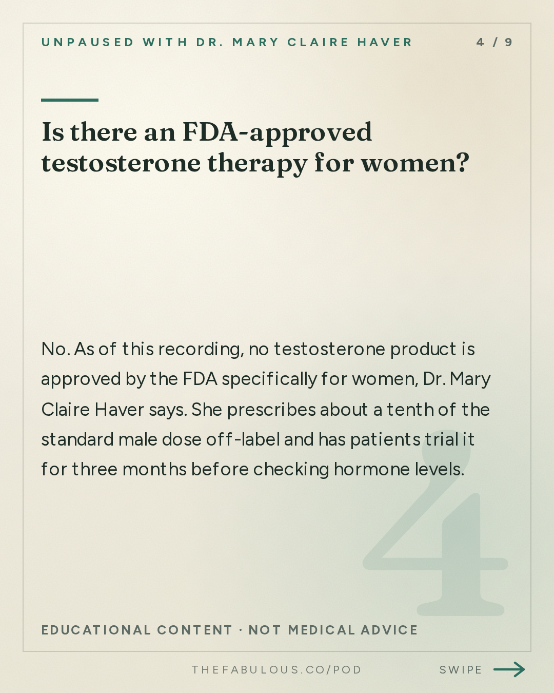 Is there an FDA-approved testosterone therapy for women? — unPAUSED with Dr. Mary Claire Haver: Women’s Health Issues Doctors Too Often Miss with CNN’s Pamela Brown