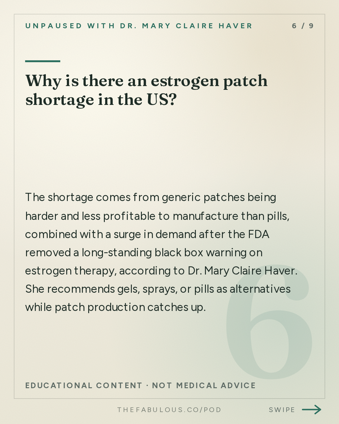 Why is there an estrogen patch shortage in the US? — unPAUSED with Dr. Mary Claire Haver: Women’s Health Issues Doctors Too Often Miss with CNN’s Pamela Brown