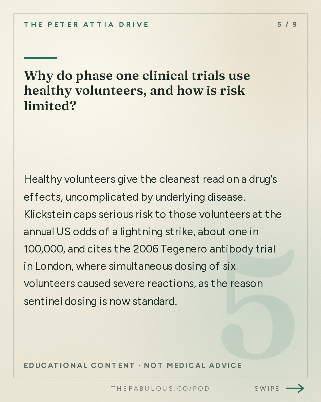 Why do phase one clinical trials use healthy volunteers, and how is risk limited? — The Peter Attia Drive: #409 ‒ Inside modern drug development: the science, economics, and regulatory hurdles behind bringing new medicines to patients | Lloyd Klickstein, M.D., Ph.D.