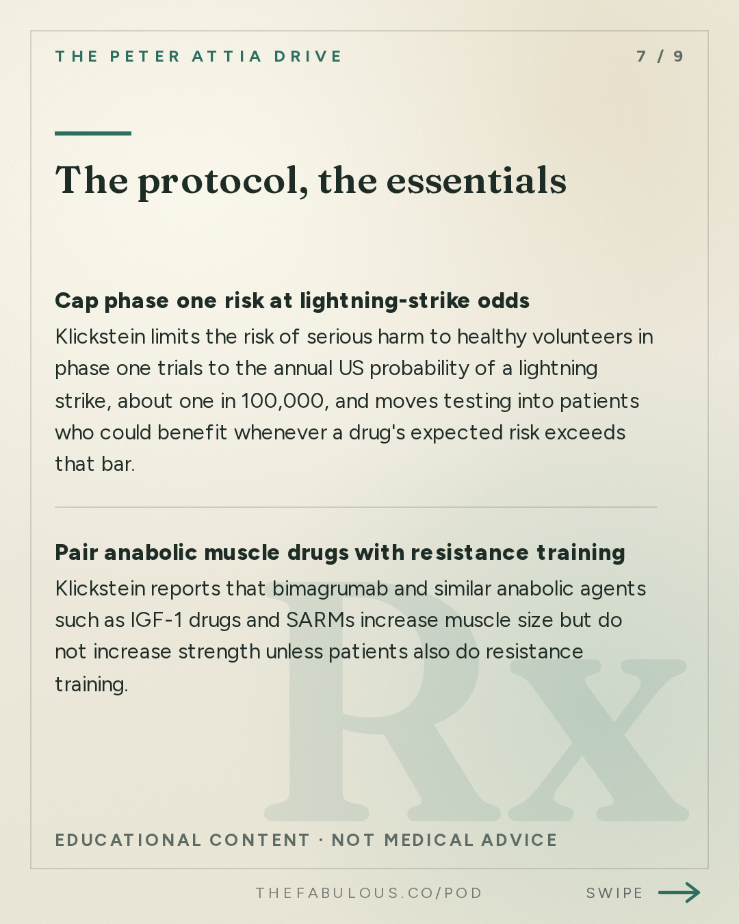 The protocol, the essentials — The Peter Attia Drive: #409 ‒ Inside modern drug development: the science, economics, and regulatory hurdles behind bringing new medicines to patients | Lloyd Klickstein, M.D., Ph.D.