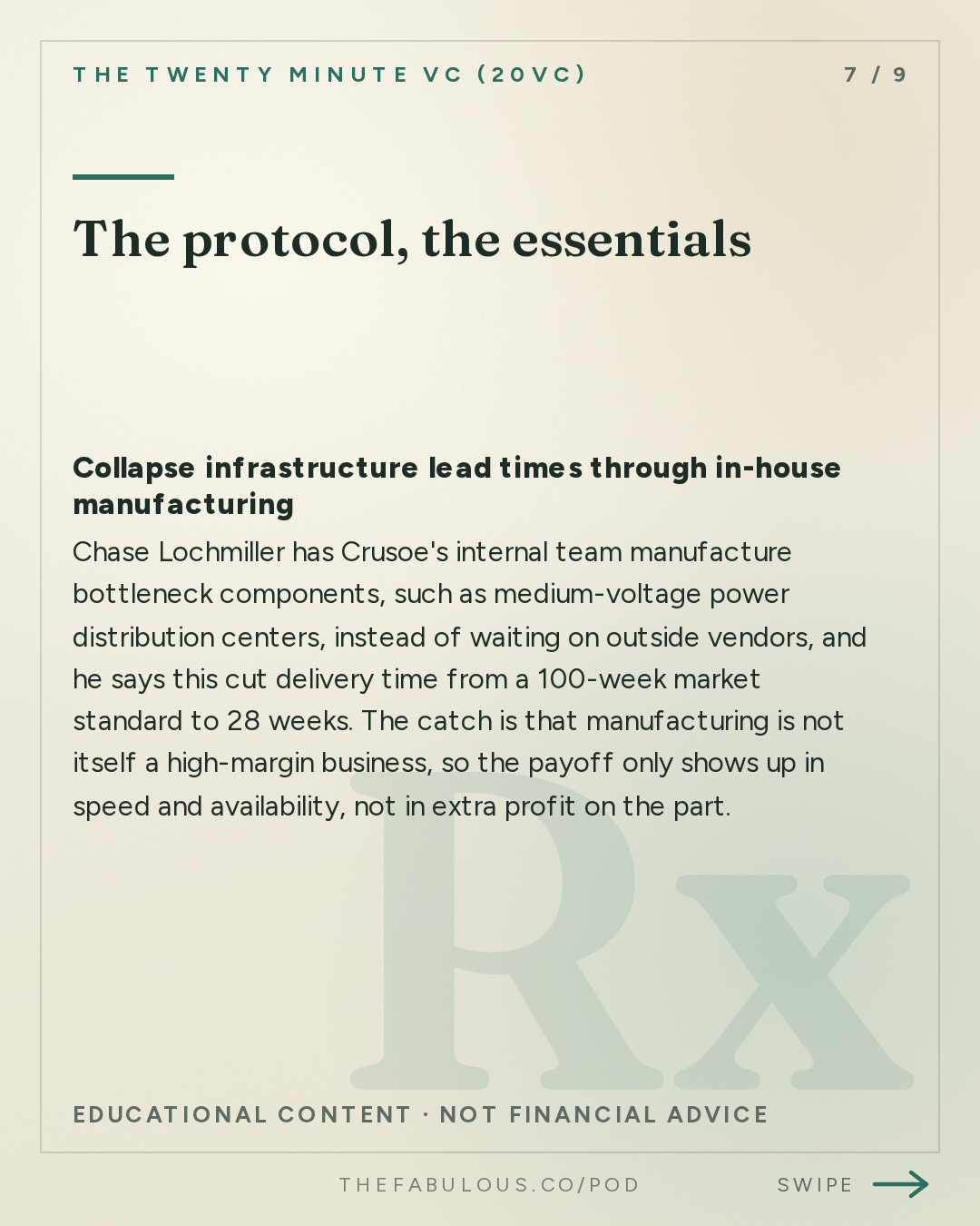The protocol, the essentials — The Twenty Minute VC (20VC): Venture Capital | Startup Funding | The Pitch: 20VC: The Future of Datacentres: What You Need to Know | Why Everyone Gets GPU Depreciation and AI's Energy Costs Wrong | Who Really Makes Money From AI & Why Most Moats Don't Exist with Chase Lochmiller