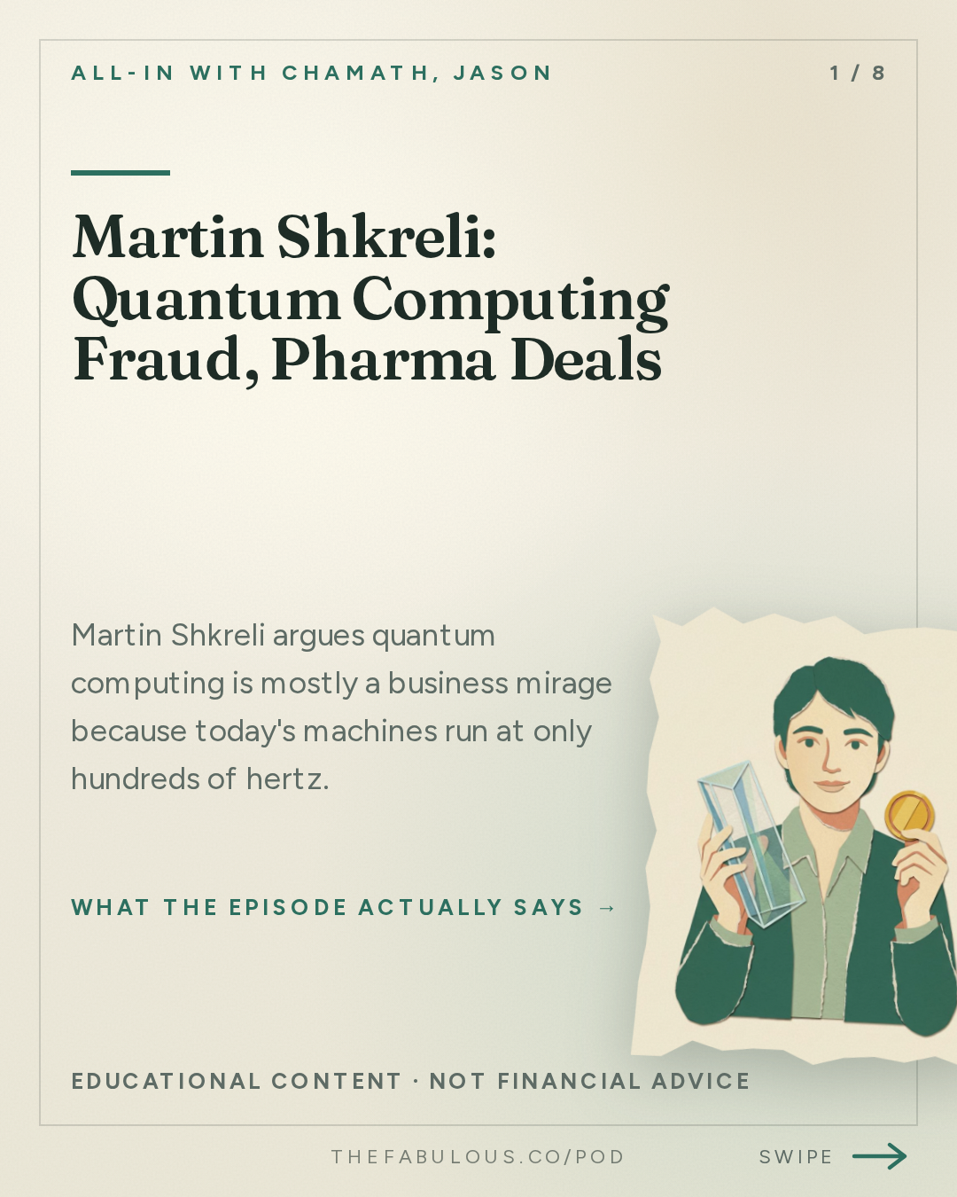 Martin Shkreli: Quantum Computing Fraud, Pharma Deals — All-In with Chamath, Jason, Sacks & Friedberg: Martin Shkreli: Big Pharma's Blind Spot, Betting Against Quantum & What Prison Taught Him