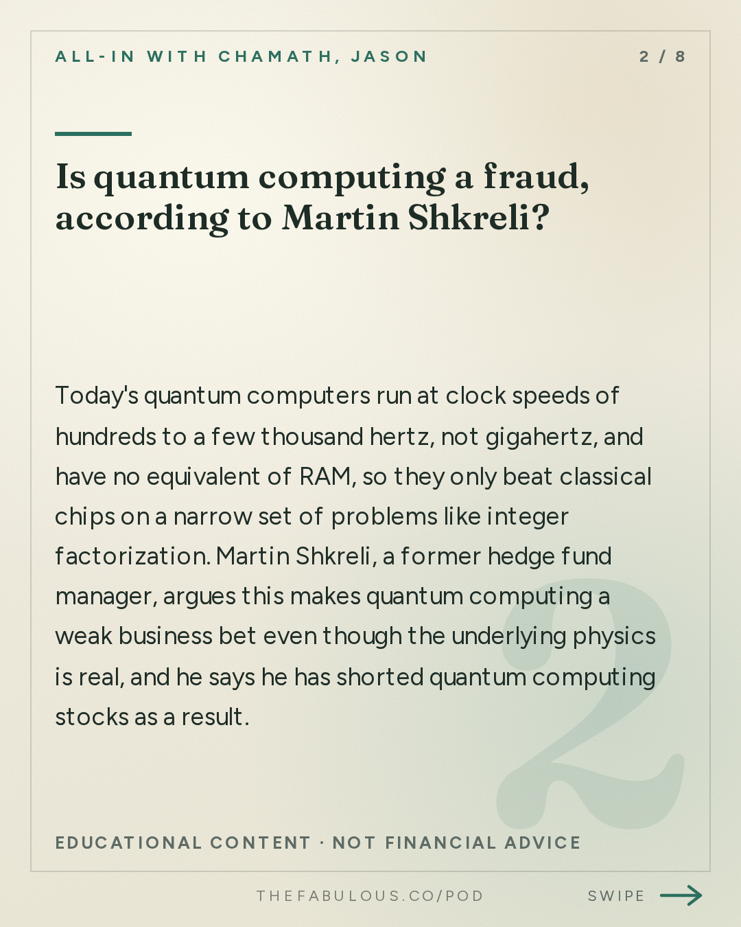 Is quantum computing a fraud, according to Martin Shkreli? — All-In with Chamath, Jason, Sacks & Friedberg: Martin Shkreli: Big Pharma's Blind Spot, Betting Against Quantum & What Prison Taught Him
