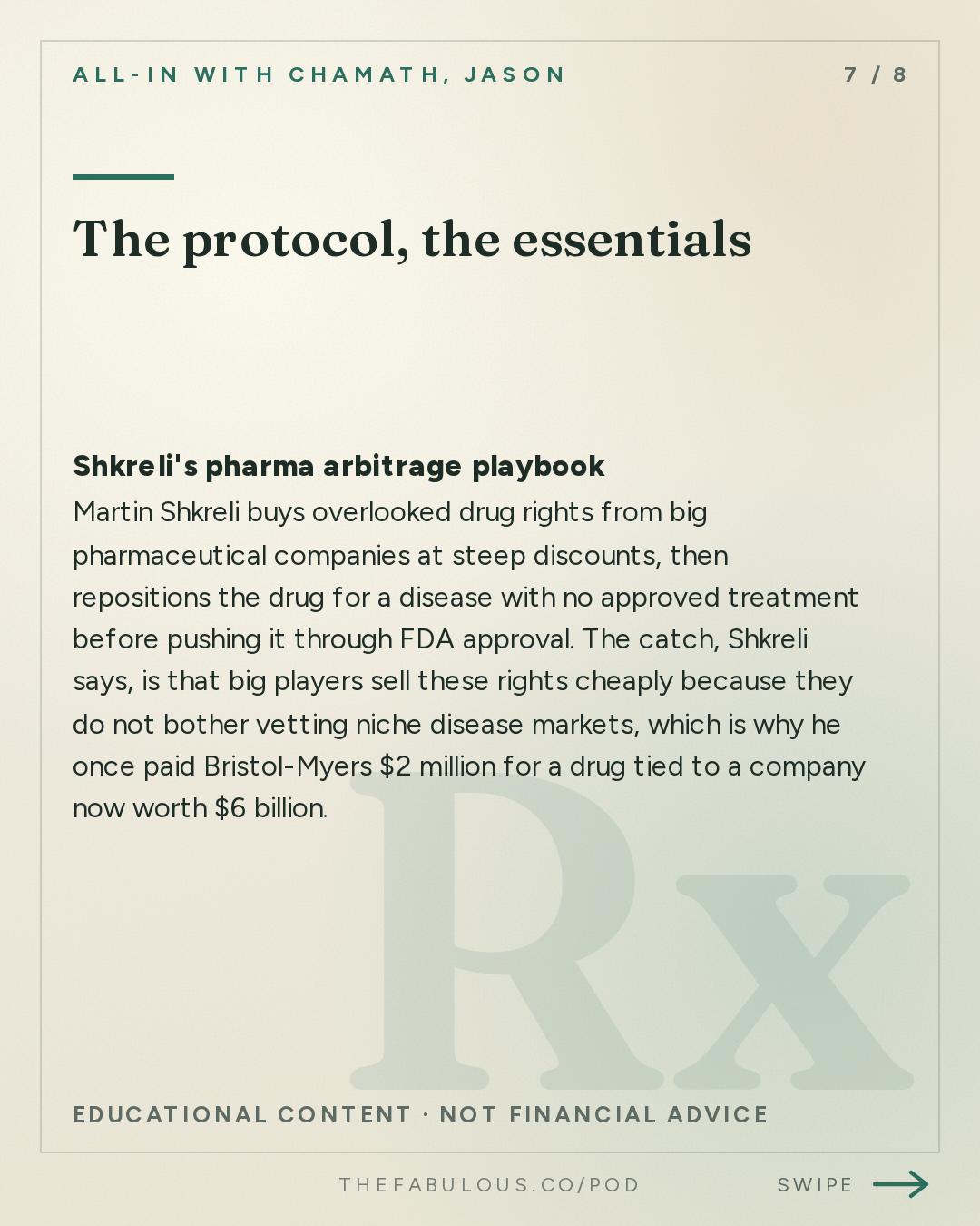 The protocol, the essentials — All-In with Chamath, Jason, Sacks & Friedberg: Martin Shkreli: Big Pharma's Blind Spot, Betting Against Quantum & What Prison Taught Him