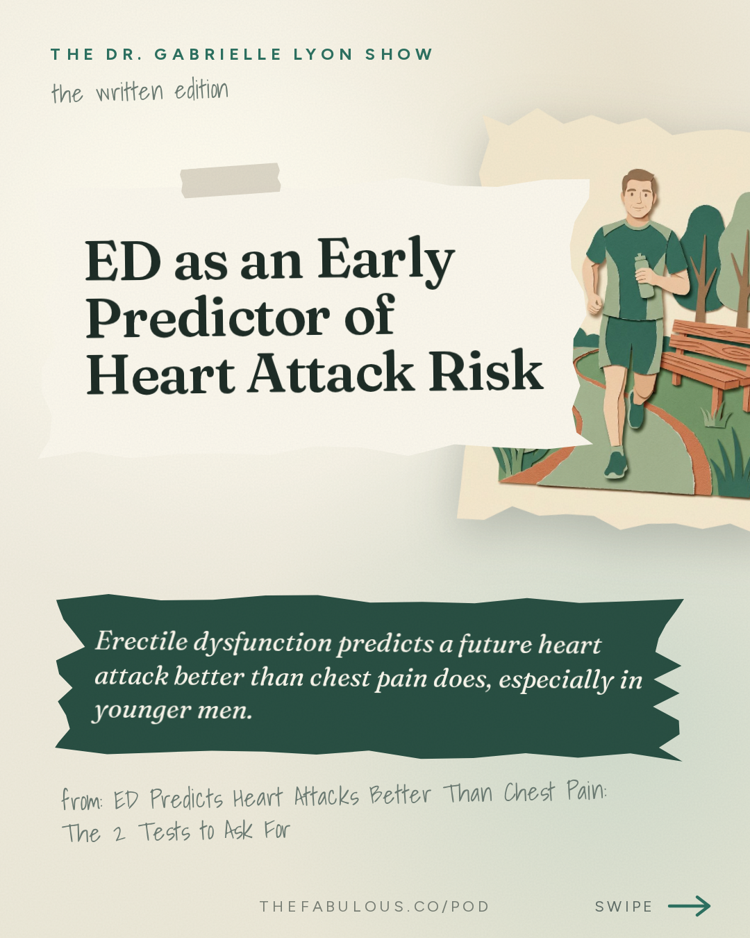 ED as an Early Predictor of Heart Attack Risk — The Dr. Gabrielle Lyon Show: ED Predicts Heart Attacks Better Than Chest Pain: The 2 Tests to Ask For | Dr. Tobias Kohler