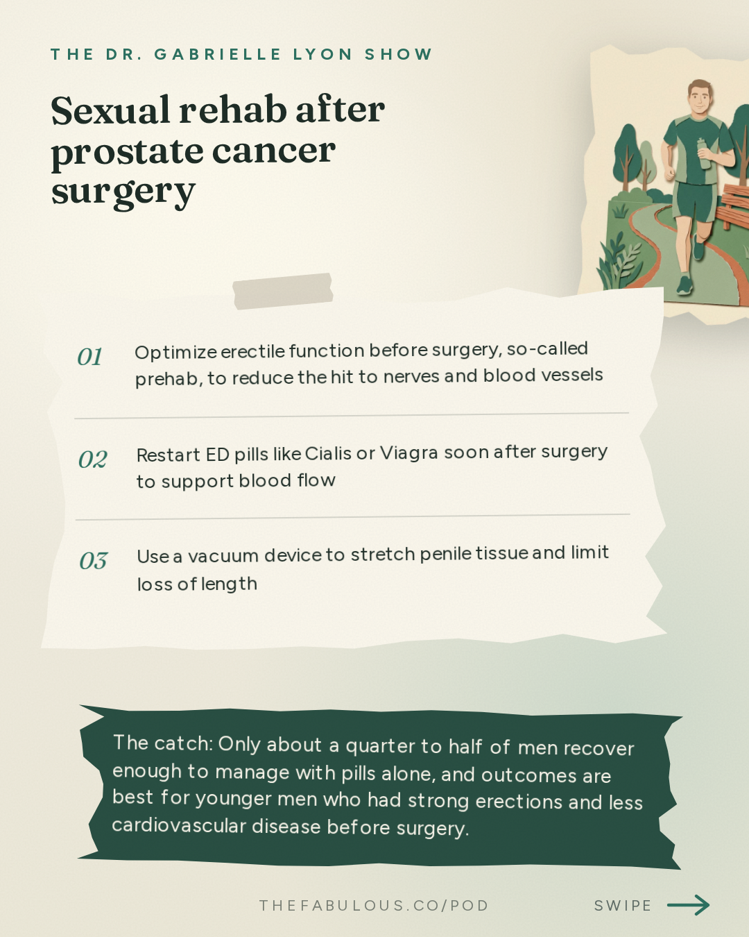 Sexual rehab after prostate cancer surgery — The Dr. Gabrielle Lyon Show: ED Predicts Heart Attacks Better Than Chest Pain: The 2 Tests to Ask For | Dr. Tobias Kohler