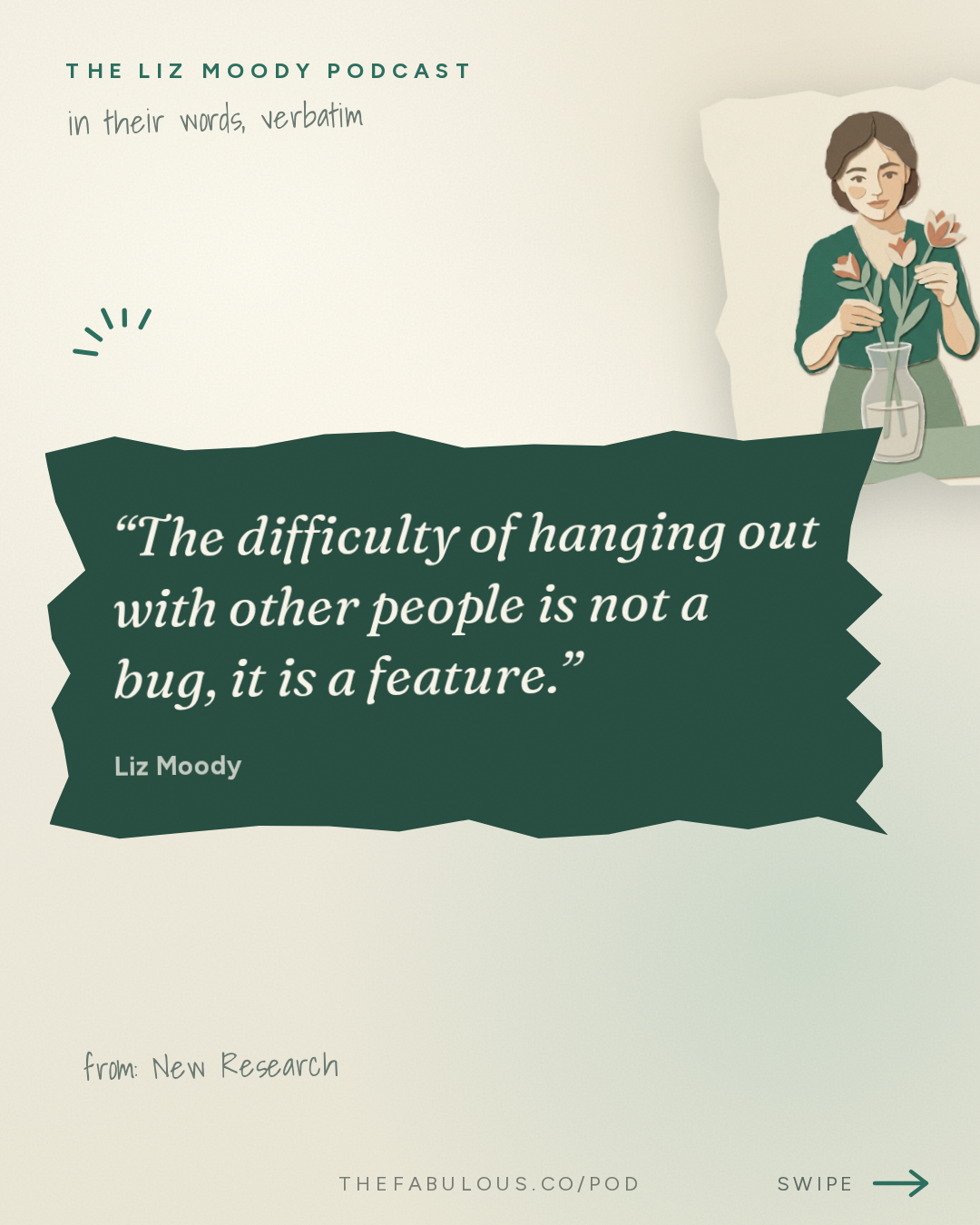 The difficulty of hanging out with other people is not a bug, it is a feature. — The Liz Moody Podcast: New Research: The Male Loneliness Crisis Is Fake & Mankeeping Is Burning You Out