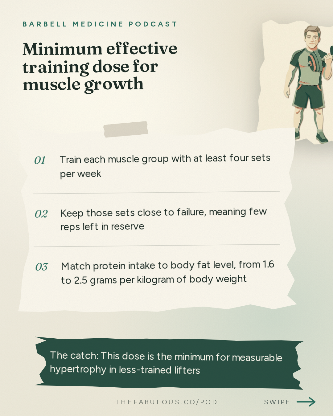 Minimum effective training dose for muscle growth — Barbell Medicine Podcast: Do You Need a Calorie Surplus to Build Muscle? | Dr. Eric Helms