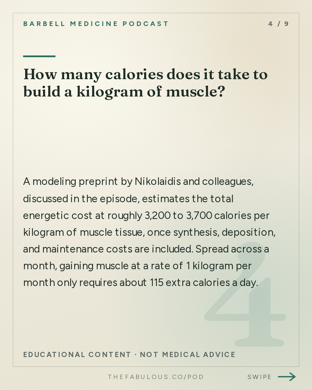 How many calories does it take to build a kilogram of muscle? — Barbell Medicine Podcast: Do You Need a Calorie Surplus to Build Muscle? | Dr. Eric Helms